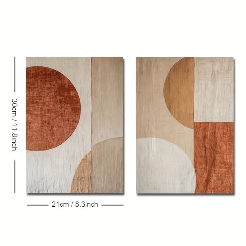 Décoration intérieure géométrique abstraite et affiche murale beige terracotta