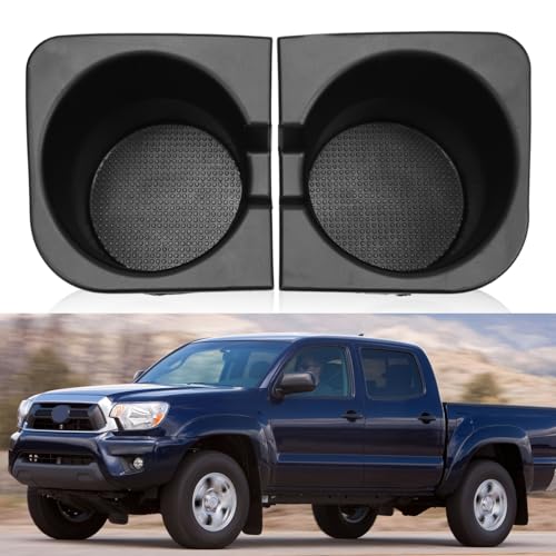 Image of Center Console Cup Holder Compatible with 2005-2017 Tacoma Cup Black Holder Inserts 66991-04012 66992-04012