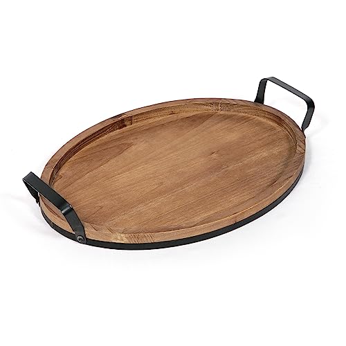 Monly Home HC0628 Decorative Metal And Wood Tray thumb #1