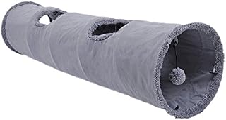 Speedy Pet Collapsible Cat Tunnel, Cat Toys Play Tunnel Durable Suede Hideaway Pet