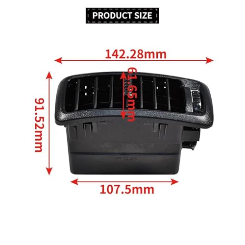 Rejilla de ventilación de calefacción central, panel negro de repuesto para Renault Trafic 01-14 3