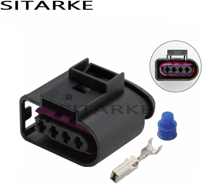 5 Sets 4 Pin 3.5 Series Female Automotive Electrical Wiring Connector 4D0 971 994 4D0971994 For VW For Audi - (Color: 4P Female, Package: 20 Sets)