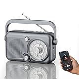【Longue autonomie et double alimentation】Cette radio portable avec Bluetooth est équipée d'une batterie de 1200 mAh (temps de charge : 2,5 h) et fonctionne également avec des piles (non incluses). Robuste, elle est idéale pour le camping et les situations d'urgence. Pratique et fiable, cette radio de cuisine vous offre des heures d'écoute en toutes circonstances.