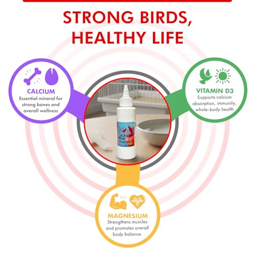 Morning Bird Calcium Plus Liquid for Birds – Calcium Supplement with Vitamins and Minerals for Strong Eggshells, Healthy Bones - Support Growth, Breeding, and Wellness for All Birds 4 Fl Oz - Image 4