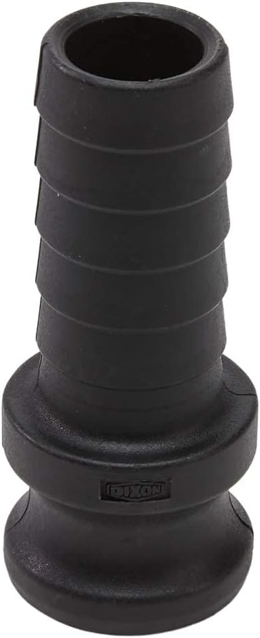 1" x 1" PVC Camlock Hose Shank Fitting - Plastic Hose Barb Coupler - Poly Type E Male Cam Lock Hose Adapter - Barbed Hose Cam & Groove Coupler