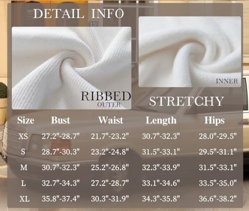 Image of VICHYIE Women Soft Ribbed Knit Bodycon Long Sleeve Mid-Thigh Dress