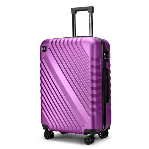 CUQOO 55x40x20cm Lightweight Hard Cabin Suitcase Approved by Over 100+ Airlines – Carry on Suitcase with 4 Wheels & Combi Lock | ABS Hard Case EasyJet, British Airways, RyanAir, Virgin, Emirates