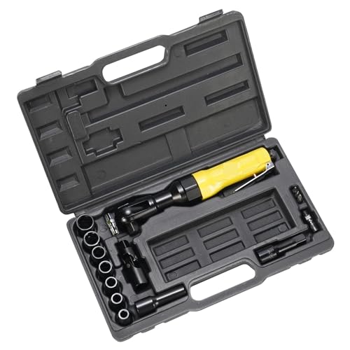 Image of Air Hammer, Pneumatic Air Ratchet Wrench Adjust Torque Spanner Straight Shank Professional Tool(2050A 3-8)
