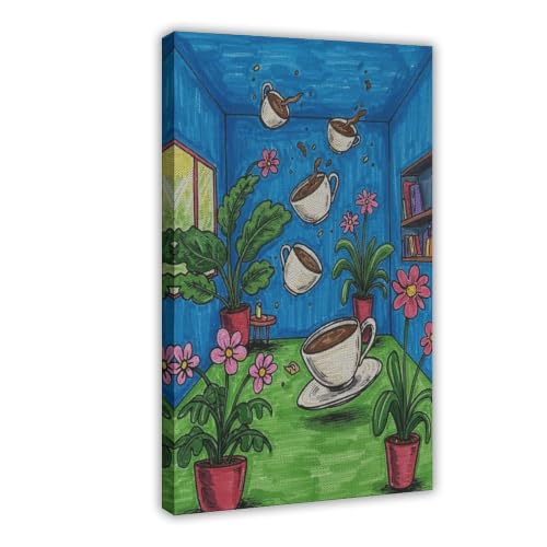 Affiche de café coloré 61x91cm pour raviver un mur blanc de chambre vide
