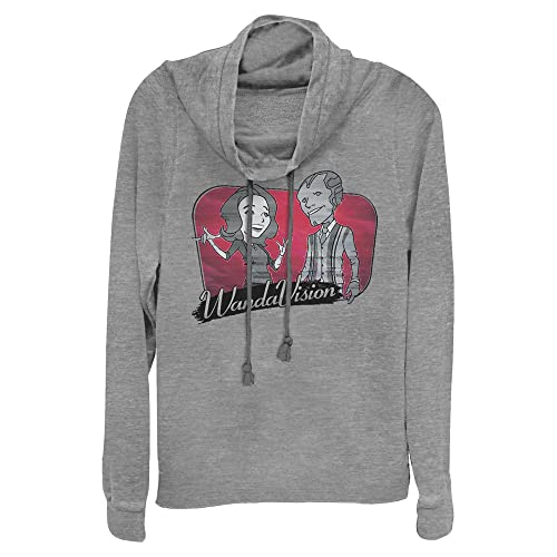 Marvel Women's Scarlet Wandavision Shirt, Gray Heather, X-Large