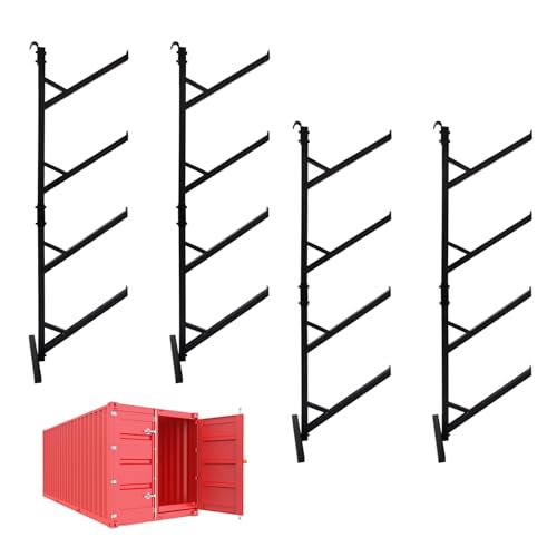 4 Pack of 4 Tier Shipping Container Pipe Rack with