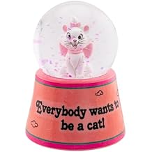 Disney Aristocats Marie Everybody Wants to Be A Cat Mini Light-Up Snow Globe with Swirling Glitter | 3 Inches Tall