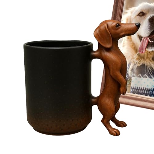 Tasse Dachshund | Tasse pour Café et Thé avec Design Créatif d'Animaux | Tasse Décorative de Teckels pour les Amoureux de Chiens - Cadeau Original pour Anniversaires et Fêtes