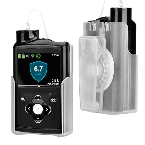 Ablefector Insulin Pump Holder, 360° Rotatable Pump Clip, Diabetic Pump Case for Tubing Management, Insulin Pump case for Carry-On, Compatible with Medtronic Minimed 630g 640g 670g 770g& 780g-Clear