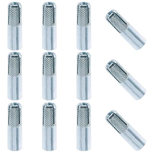 Swpeet 12 Stück, 10 mm (3/8 Zoll), Premium verzinkter Kohlenstoffstahl, Betonanker, Sortimentskit, Expansionsschrauben, interne Zwangsspreizschrauben für Vollbeton