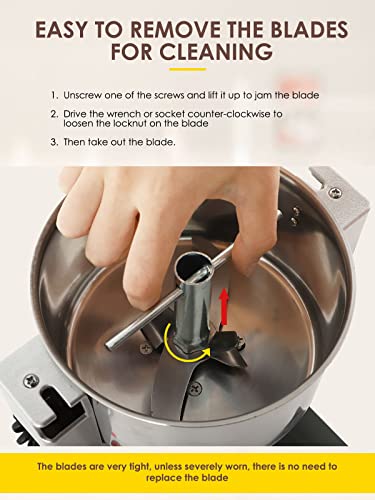 Cgoldenwall 700G Electric Grain Grinder Mill Safety Upgraded 2400W High-Speed Spice Herb Grinder Commercial Superfine Grinding Machine Dry Cereals Pulverizer Ce 110V (700G Swing Type) #TOP6