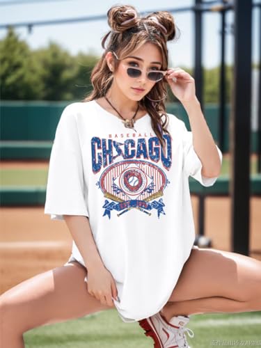 Oversized Baseball Shirt for Women Baseball Season Tshirt Women Sport Team Fans Short Sleeve Tee3
