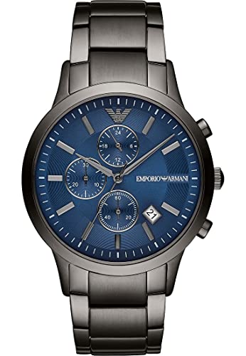 EMPORIO ARMANI OROLOGIO RENATO CRONOGRAFO UOMO ACCIAIO GUN AR11215