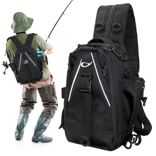 Deilai Fishing Backpack, Lightweight Fishing Sling Bag With Plenty Of Storage Space, Tackle Box Backpack With Rod Holder For Fly Fishing And Gifts For Men And Women #TOP4