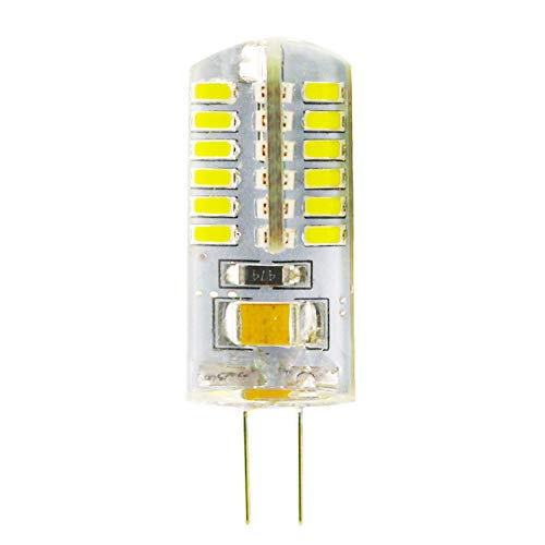 1 bombilla LED G4 de 4 W, sustituye a una bombilla halógena de 40 W, 6000 K, luz blanca fría, CRI 80Ra 400 lm, super mini LED de bajo consumo, ángulo de haz de 360°, no regulable Cover
