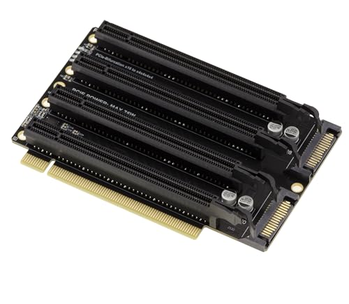 KALEA-INFORMATIQUE Adapter rozgałęźnika Riser PCIe Gen 3.0 x16 do rozgałęźnika 4 porty x4, orientacja 90°