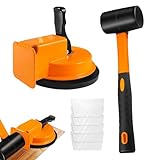 Profis Bodenlücken Fixierer Set für Laminat & Vinyl - Schwerlast Werkzeug zur Reparatur von Bodenfugen - Inkl. Gummihammer & 5 Ersatz-Klebepads - Für Parkett, Holz- & Fliesenböden