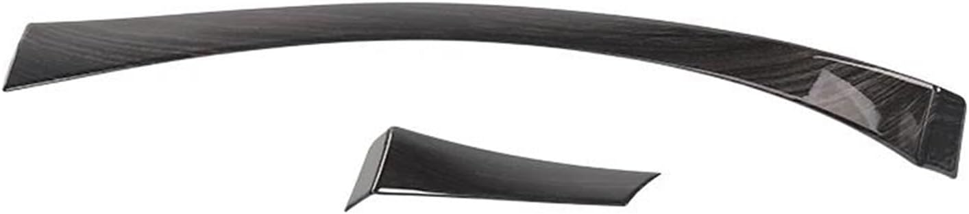 Car Decoration Interior ABS Car Dashboard Panel Copilot Decorative Strips Cover Trim Stickers Accessories For Nissan For Patrol Y62 2017+ Car Interior(Black Wood Grain)