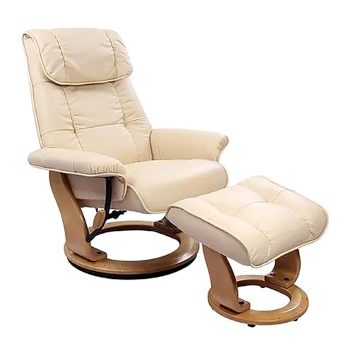 Cream Leather Stressless Recliner