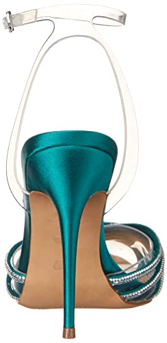 Jessica Simpson Women's Wamblee Ankle Strap High Heel Pump, Clear/Gem Green, 9 #TOP2