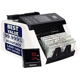 CARNATION Money Counter Machine – Cash Counting & Mixed Denomination Bill Counter, Portable Currency Detector, Counterfeit Bank Scanner, Dollar Sorter for Commercial, up to 1200 N/M, UV/MG/MT/IR/CIS