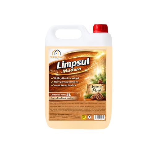 FREGASUELOS JABONOSO PARA SUPERFICIES DE MADERA, TARIMA, PARQUÉ, MUEBLES. LIMPSUL MADERA GARRAFA 5 LITROS