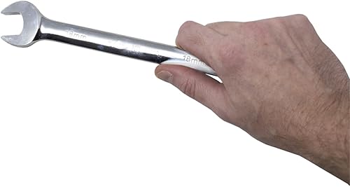 Miniatura 7 de K Tool International 45500 Juego de llaves de trinquete métricas para garajes, talleres de reparación y bricolaje, cromado, 12 puntos,