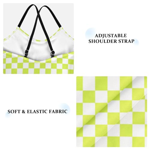 Image of Black and White Chess Girls One Piece Swimsuits Board Marble Tile Sport Halter Swimwear Beach Bathing Suit 3T