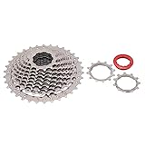 [COMPATIBILIDAD VERSÁTIL] Perfectamente adecuado para bicicletas de carretera y bicicletas plegables, este cassette 11 34T ofrece una amplia gama de cambios para terrenos variados. El diseño universal garantiza una fácil instalación mientras que la construcción duradera proporciona años de servicio confiable.