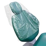 225 Pcs Half Dental Chair Covers 27.5x24 by Vastmed | Clear Dental Chair Covers Sleeve for Covering Chair | Waterproof Plastic Cover Sleeves to Cover Back and Headrest