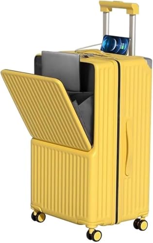 KOKUMON海外旅行・出張最適!大型前開きスーツケース|大容量設計で長期滞在用品収納 OK 頑丈素材で国際搬送安心|USB ポート付き充電自在 カップホルダー付きでドリンク置き可能|軽量設計で持ち運び負担軽減 キャリーバッグ機能兼ね備え