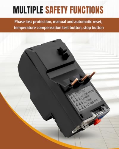 Relé térmico ajustable 7-10A, para protección de motor trifásico, 1NA 1NC, reinicio manual y automático, 690V, compatible con JR28-25 NR2-25 LR2-D13 miniatura 5