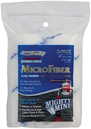 Arroworthy 1896612 Barracuda Microfiber 0.56 x 4 in. Jumbo Paint Roller Cover for Semi-Smooth to Semi-Rough Surfaces - Case of 12