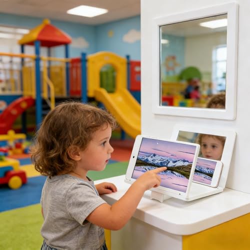 Amplificador de pantalla de 12 pulgadas con soporte ajustable y lupa de ABS para smartphone 3