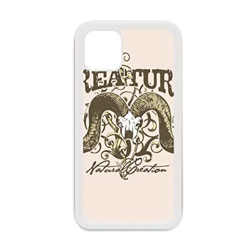 Coque iPhone 12 Pro Max animal antilope blanc en silicone rigide