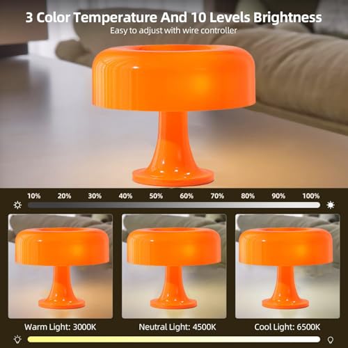 Lampe LED champignon moderne veilleuse salon usb réglable - 3