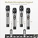 TONOR Wireless Microphones, UHF Dual Cordless Metal Dynamic Mic System with Rechargeable Receiver, for Karaoke Singing, Wedding, DJ, Party, Speech, Church, Class Use, 200ft TW630 Silver