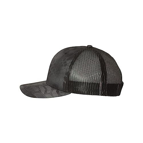 Image of Richardson 112P Patterned Snapback Trucker Hat - Custom Leather Patch Hat | No Minimals | Volume Tiered Pricing