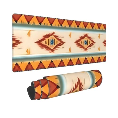 Tapis de souris grand format imprimé amérindien pour le bureau