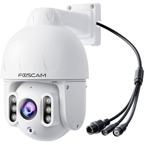 FOSCAM 4K/8MP POE Outdoor Security Camera, Home Security Surveillance Camera with Auto Tracking, 4X Optical Zoom,AI Human/Vehicle Detection,165FT Color Night Vision,2-Way Audio,360° PT,IP66 waterproof Cover