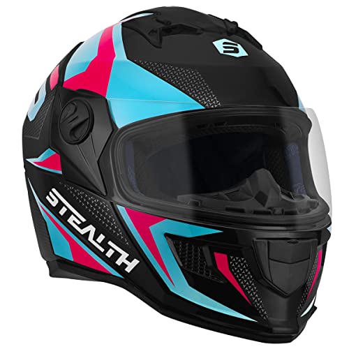 Capacete Fechado Stealth Concept 56 Verde/Rosa