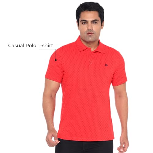 Image of MANE AND MINI Men's Cotton Regular Fit | Pique Polo Neck T Shirt | Half Sleeves Casual Shirt for Men