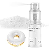 Edible Glitter Spray,Food Grade 5g Edible Glitter for Cake Decorating Desserts, Beverages, Cupcakes, Cake Pops and Cookies - White