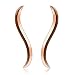 CIShop "Simple Wave" S925 Sterling Silver Ear Climber Crawler Cuff Earrings Hypoallergenic