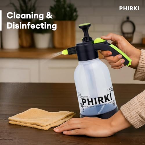 Image of Smart 2L Heavy-Duty Pressure Sprayer - Mist & Stream, Hand Pump for Home, Garden, Pest Control & Cleaning, Portable Hand Compress, Multi-Use Watering Can.